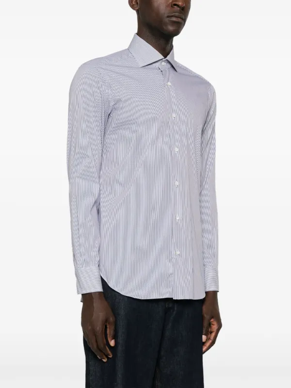 バルバ　ストライプシャツ Barba ストライプ シャツ | ブルー | FARFETCH JP