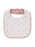 La Stupenderia heart-print bib - White