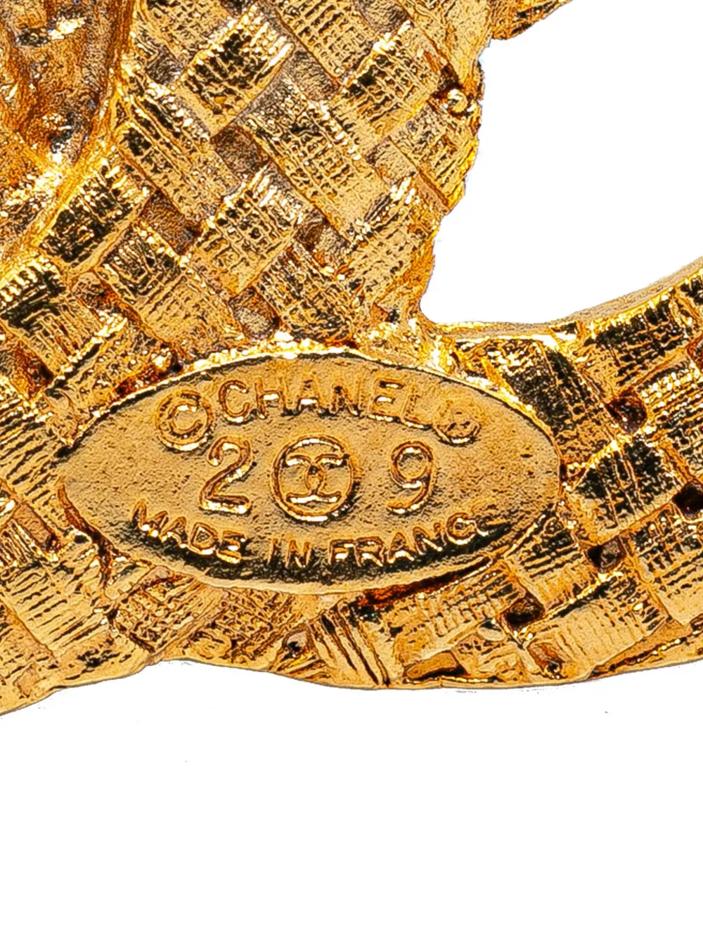 CHANEL PreOwned 20th Century ココマーク Triple Circle ブローチ ゴールドトーン