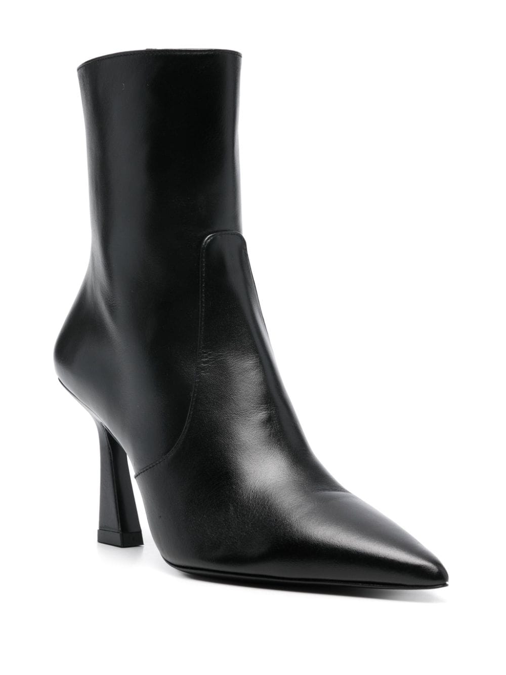 Stuart Weitzman 90mm leather ankle boots - Zwart