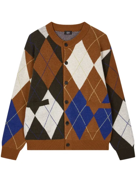 STUDIO TOMBOY argyle-pattern cardigan 