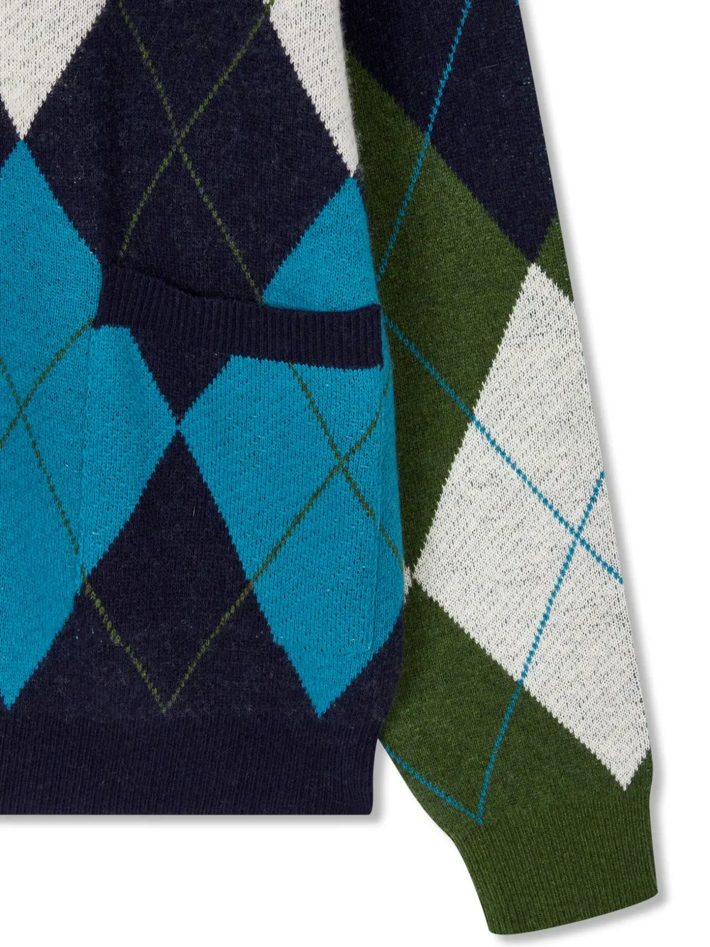 STUDIO TOMBOY Vest met argyle patroon Groen