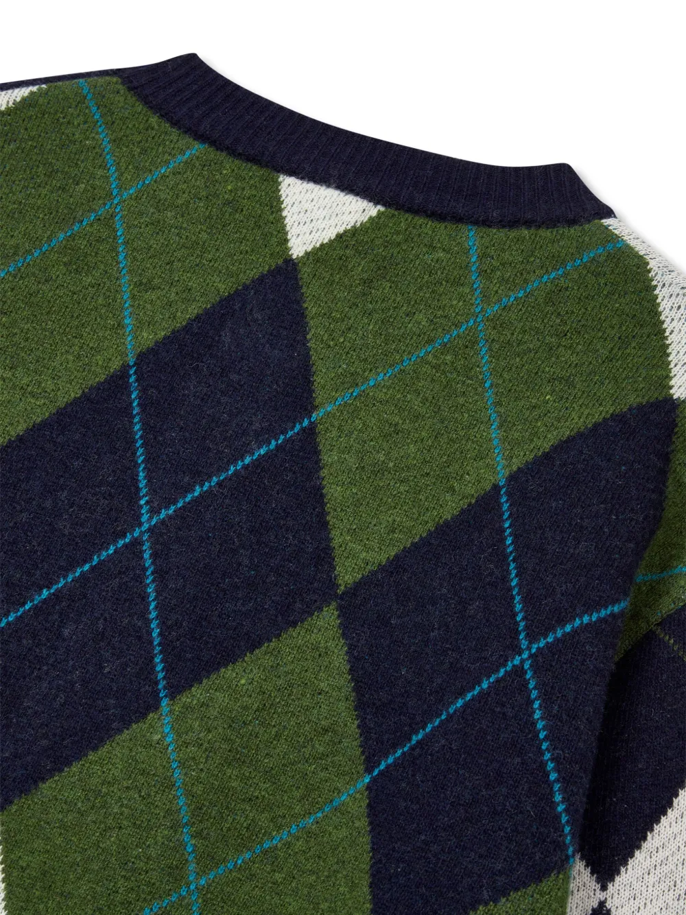 STUDIO TOMBOY Vest met argyle patroon Groen