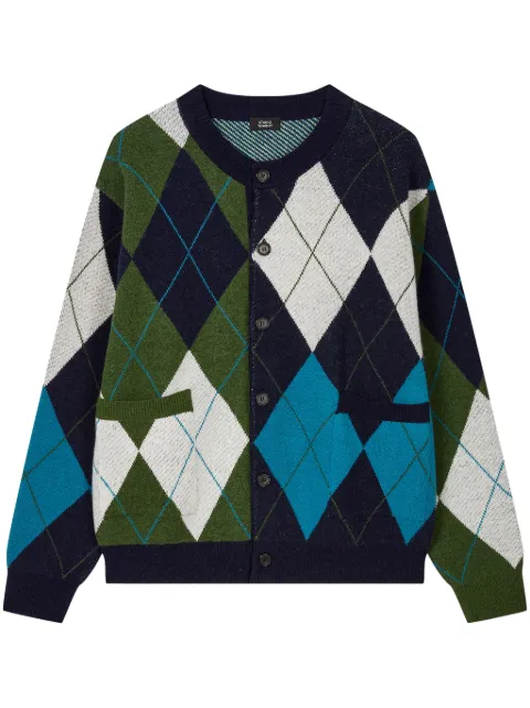 STUDIO TOMBOY argyle-pattern cardigan 