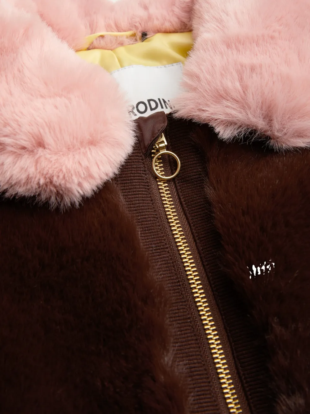 Mini Rodini Romper van imitatiebont Bruin