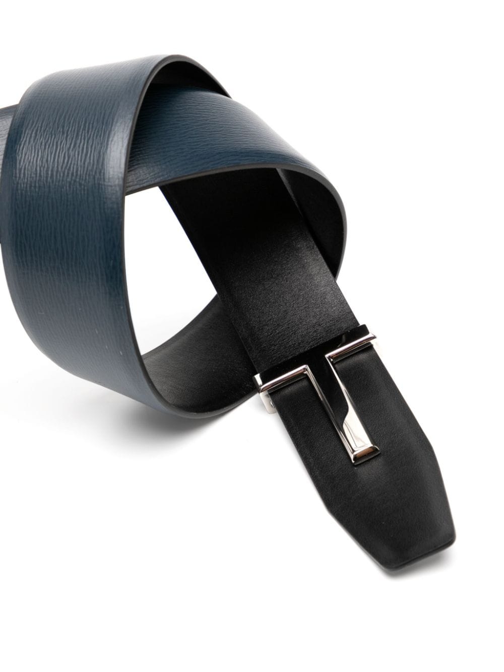 TOM FORD logo-buckle leather belt - Blauw