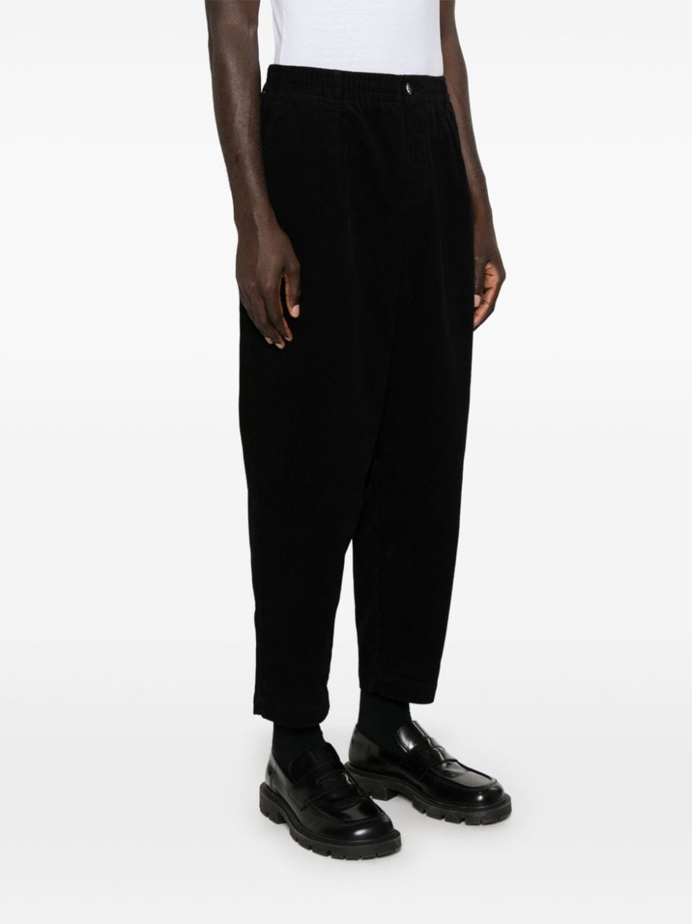 Shop Universal Works Super Twill Trousers In Schwarz