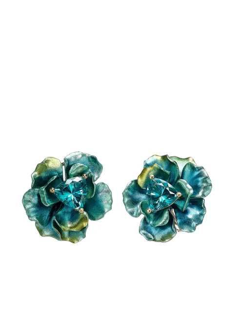 Anabela Chan 18kt Aurora Rose yellow gold stud earrings