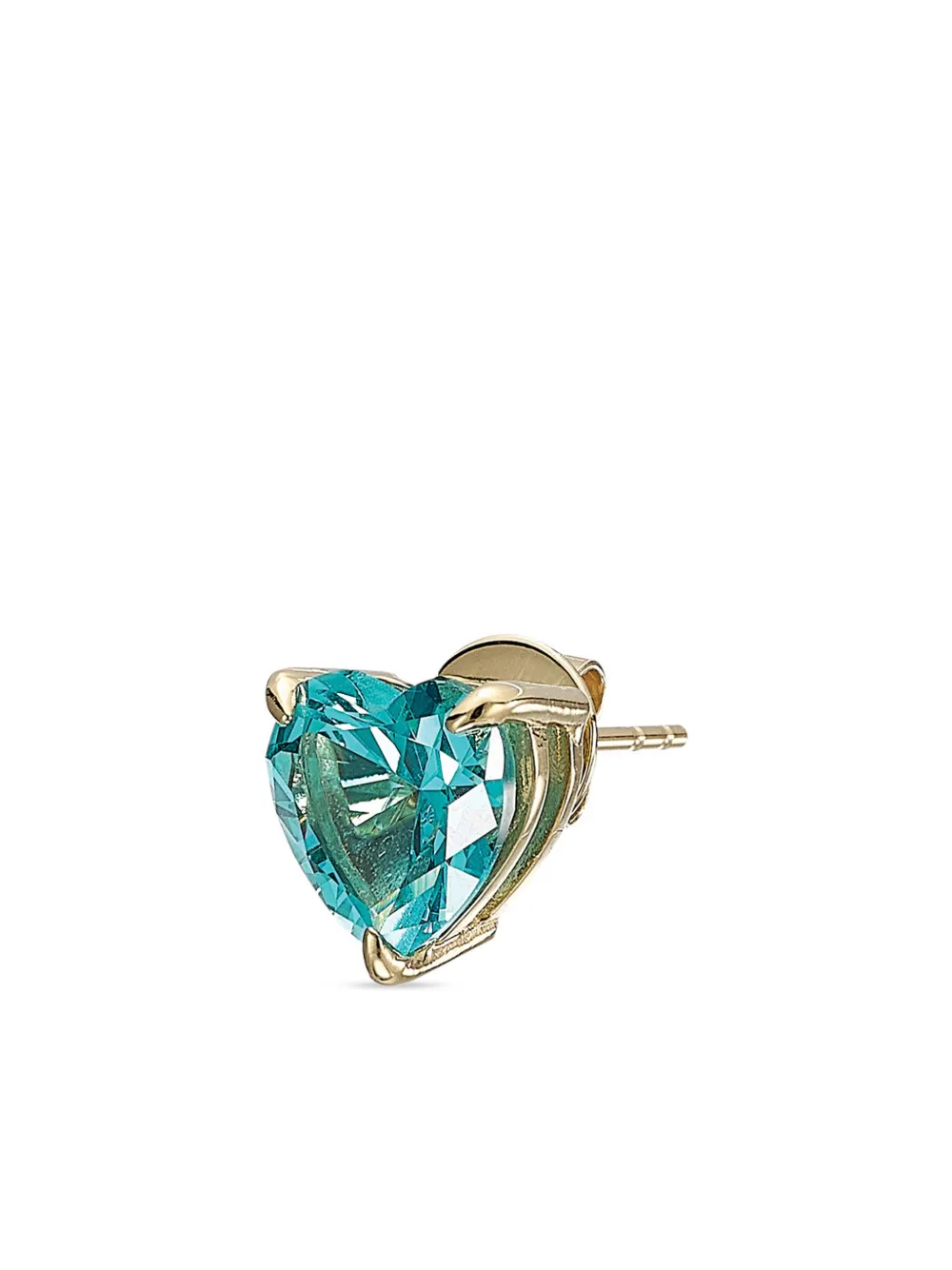 Anabela Chan 18kt midi Paraiba Heart oorbellen - Goud