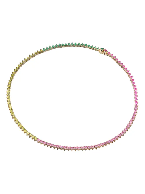 Anabela Chan 18kt gold vermeil Petite Peony Eternity Heart necklace
