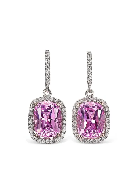 Anabela Chan 18kt white gold Begonia Comet earrings