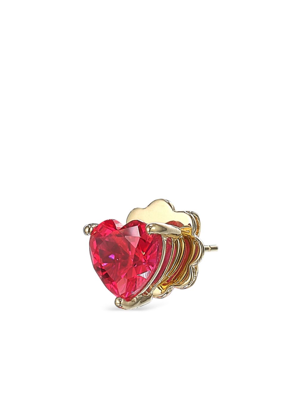 Anabela Chan 18kt gouden Ruby Heart oorbellen