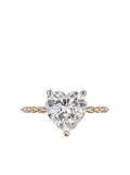 Anabela Chan 9kt yellow gold mini Heart diamond pinky ring