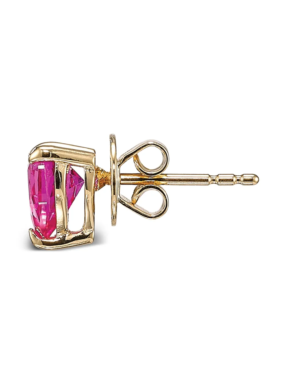 Anabela Chan 14kt Gold Heart Ruby Studs Earrings In Gold