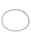 Anabela Chan 18kt gold vermeil Petite Magenta Eternity Heart necklace