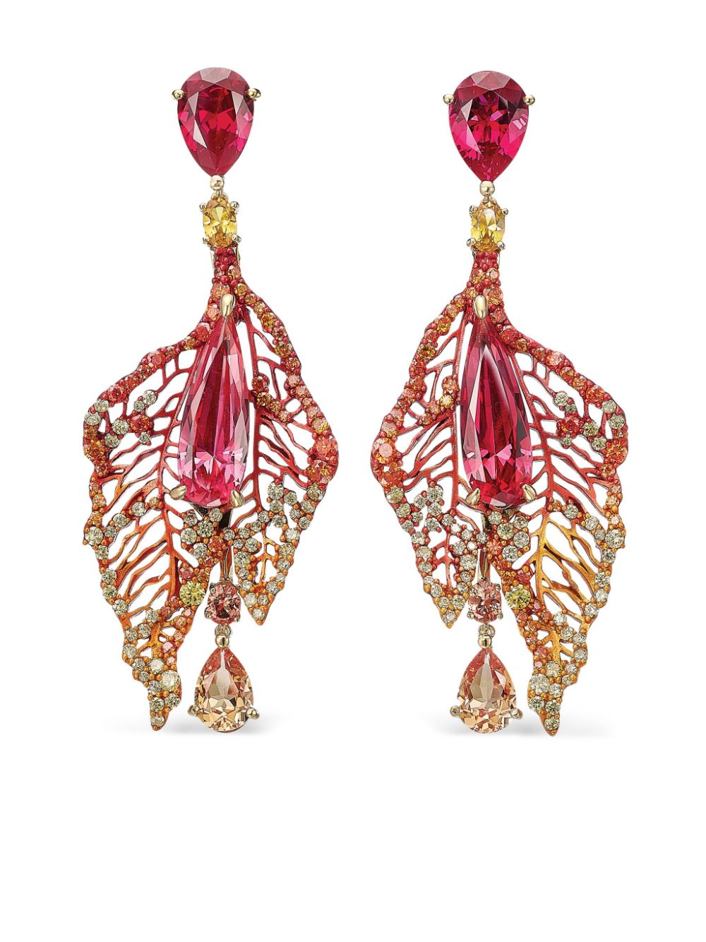 14kt yellow gold Magma Atlantis drop earrings