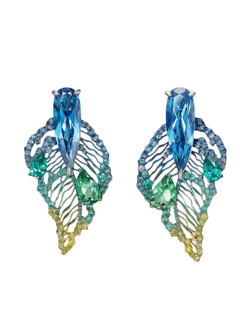 Boucles d'oreilles Aurora Titan en or blanc 18ct - Anabela Chan - Modalova