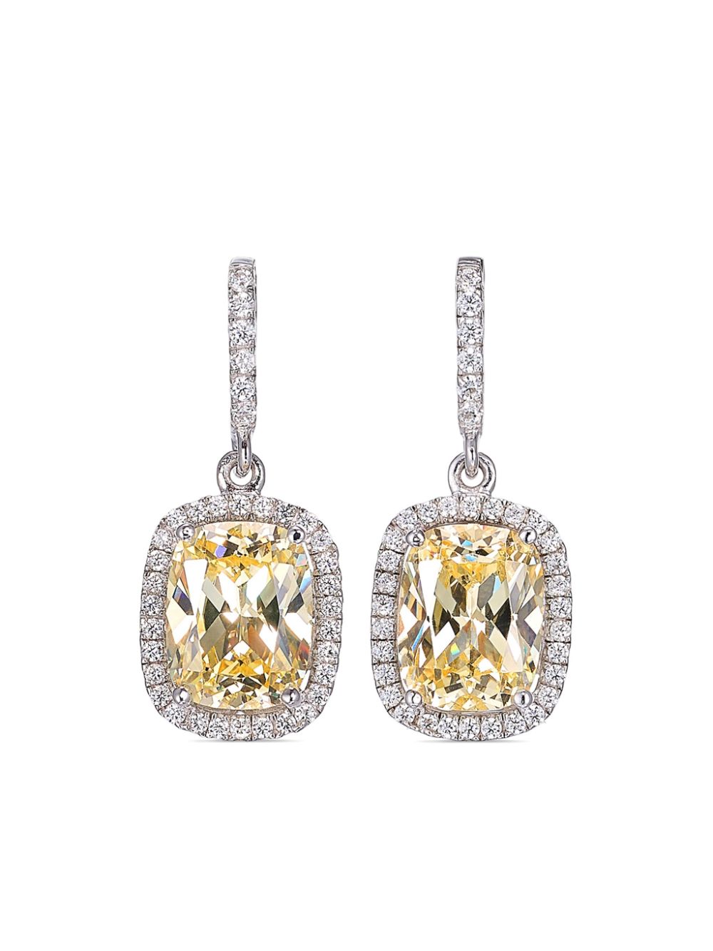 Anabela Chan 18kt white gold Comet Canary diamond earrings - Silver