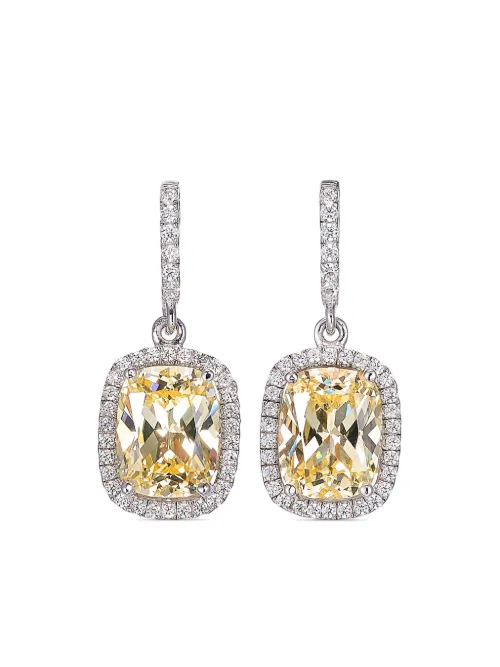 Boucles d'oreilles Comet Canary en or blanc 18ct - Anabela Chan - Modalova