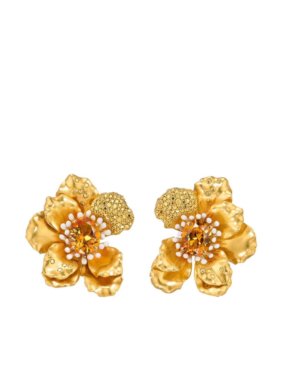 18kt gold Roi De Soleil earrings