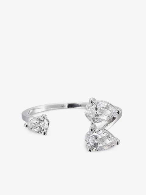 Anabela Chan Anello Orion in oro bianco 14kt con diamanti