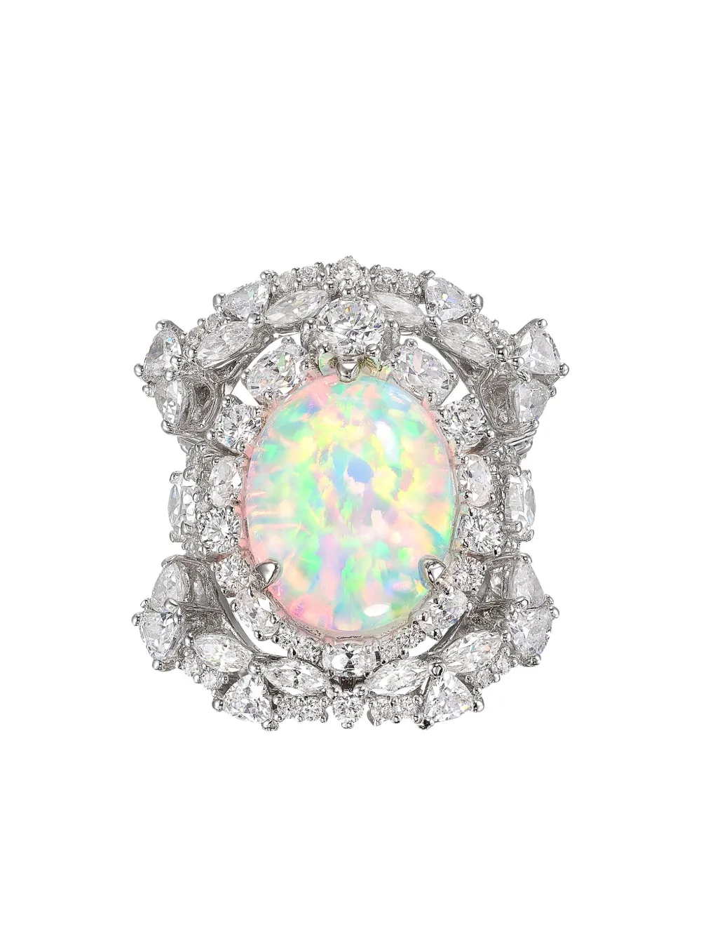 Anabela Chan Set di anelli Sky Opal Ocean in oro bianco 18kt - Grigio