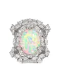 Anabela Chan 18kt white gold Sky Opal Ocean diamond ring set - Grey