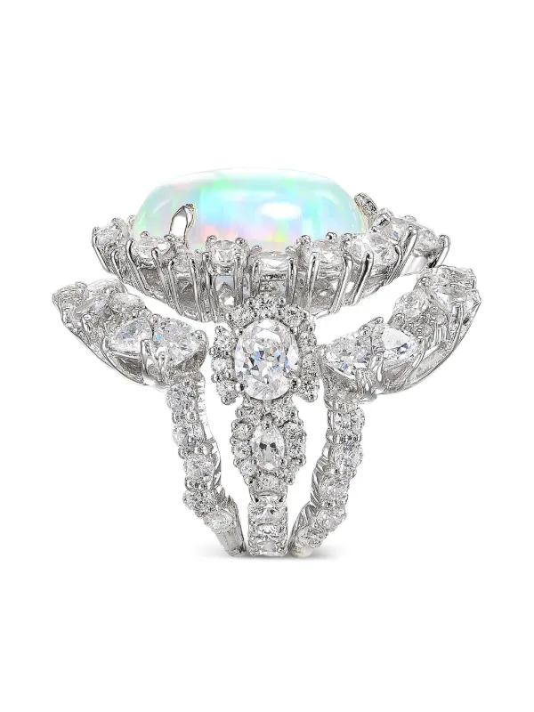 Anabela Chan Sky Opal Ocean ダイヤモンド リング セット 18Kホワイト 