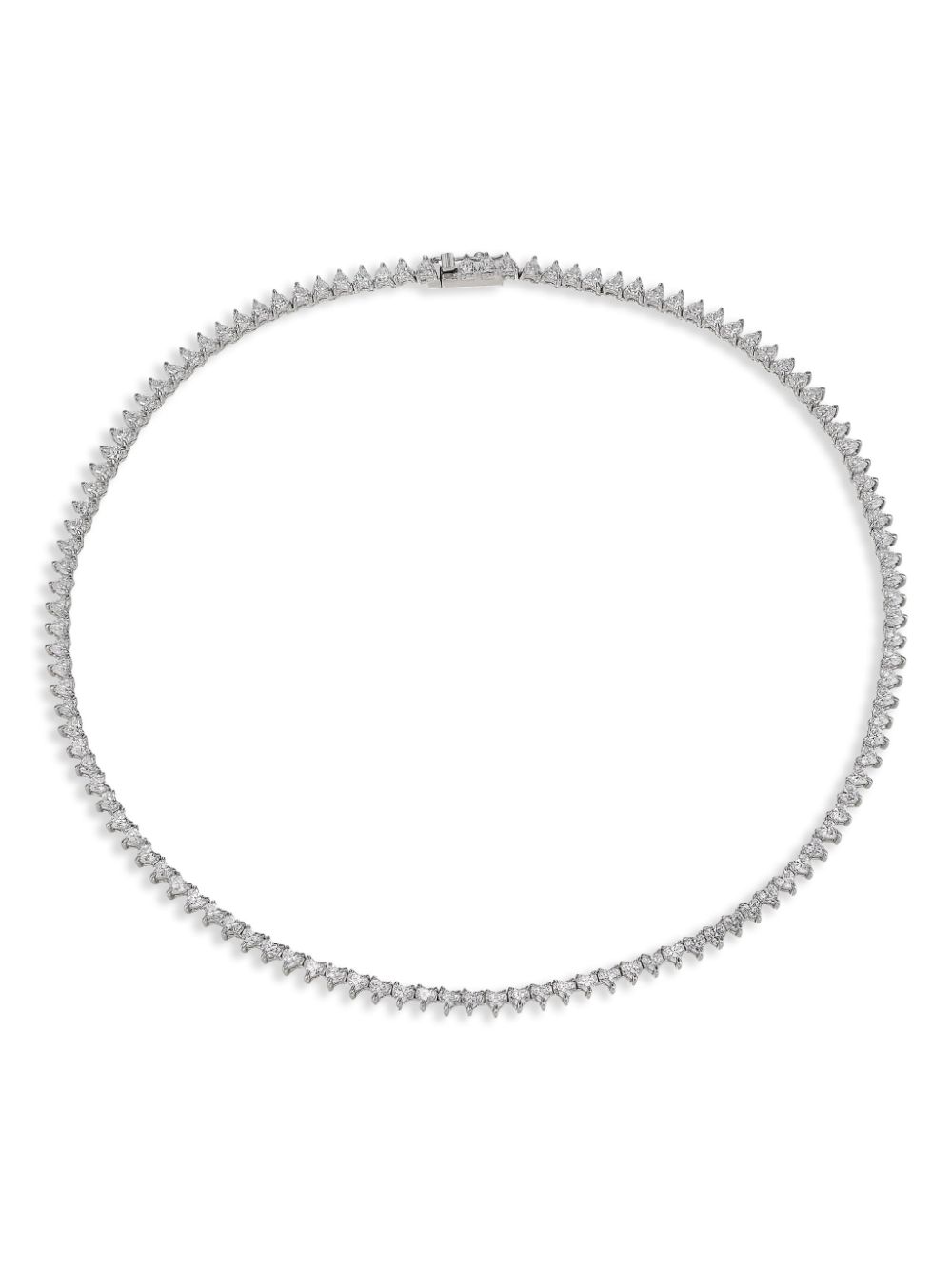 18kt white gold Petite Eternity Heart necklace