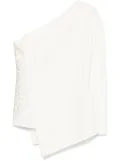 Genny one-shoulder top - White