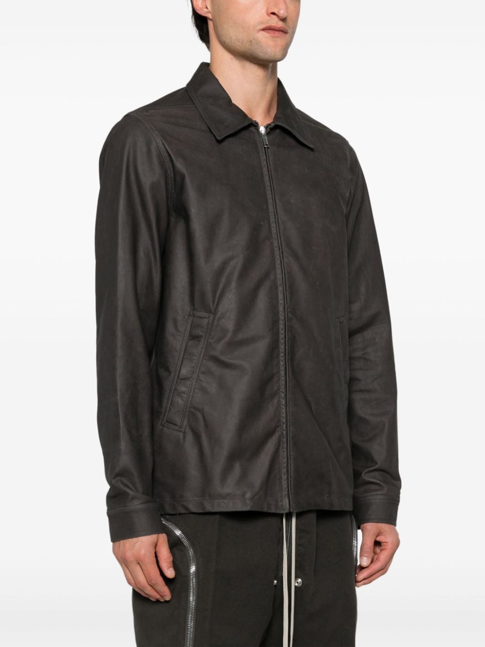 Shop Rick Owens Brad Jacket In 灰色