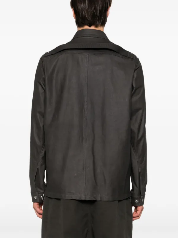 RICK OWENS Porterville Brad Jacket Black Chalk - Wrong Weather