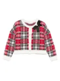Monnalisa checked cardigan - Red