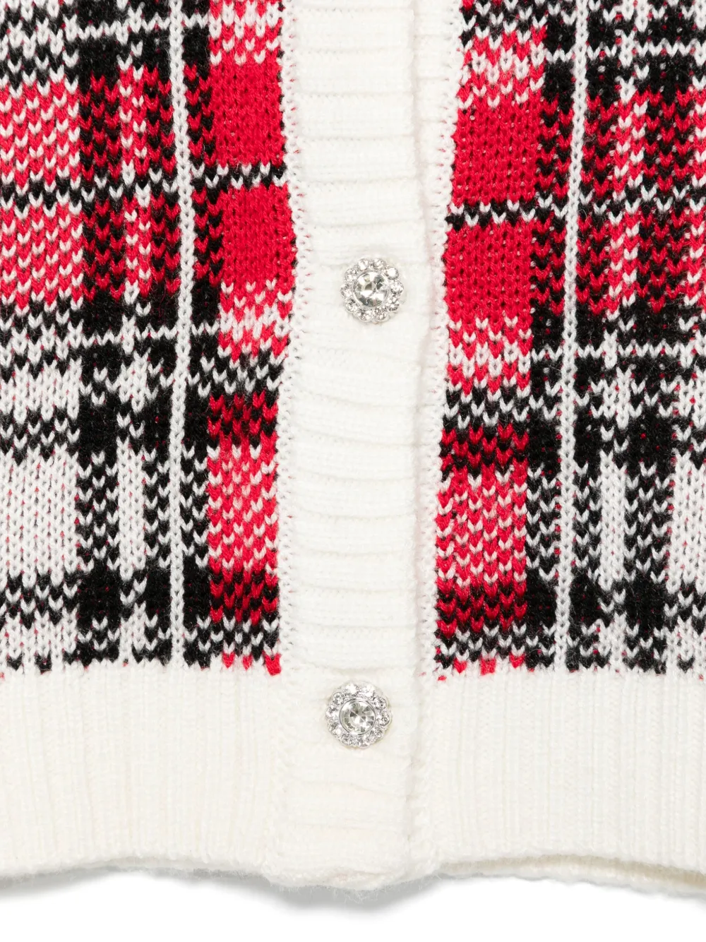 Monnalisa Geruit vest Rood