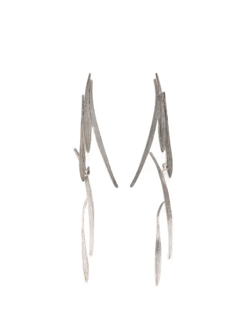 Wouters & Hendrix leaf-effect earrings