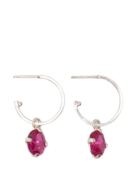 Wouters & Hendrix crystal-pendant hoop earrings