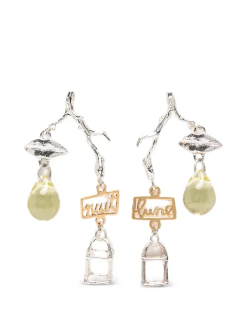 Wouters & Hendrix birdcage-pendant earrings