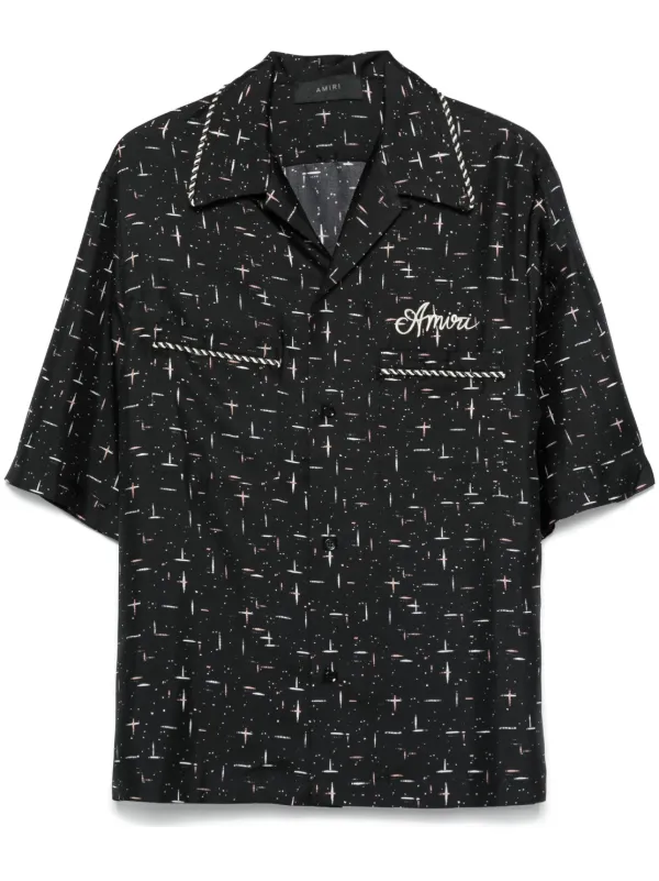AMIRI dash-print Shirt Black FARFETCH JO