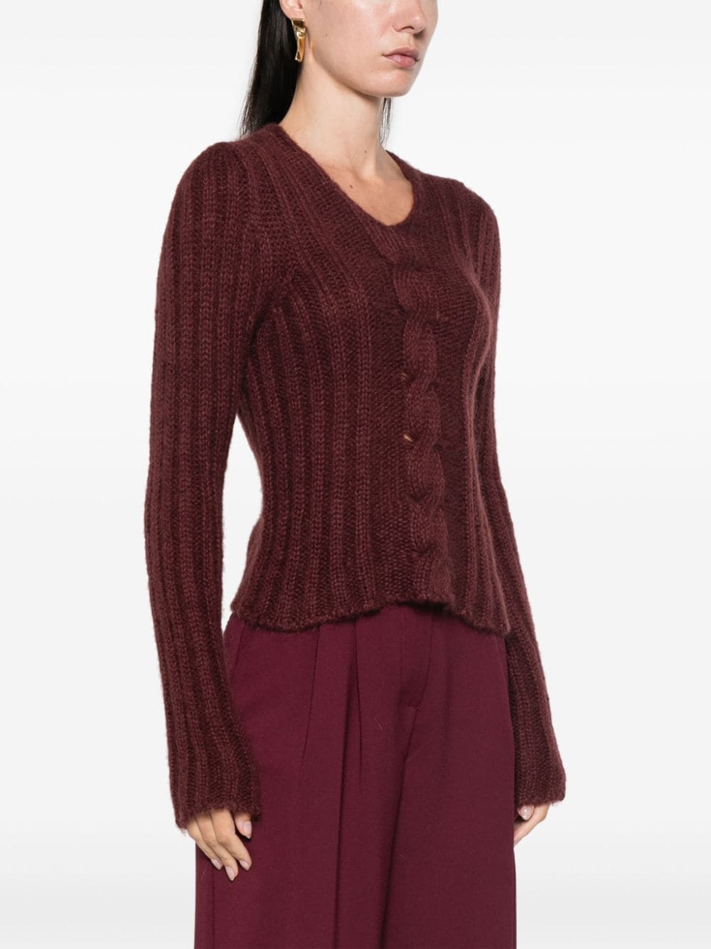 Shop Twinset Ribbed Sweater In Red