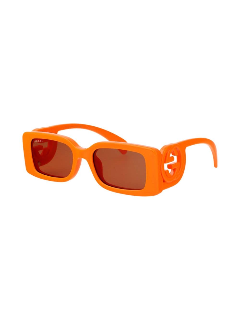 Gucci Eyewear Zonnebril met rechthoekig montuur - Oranje