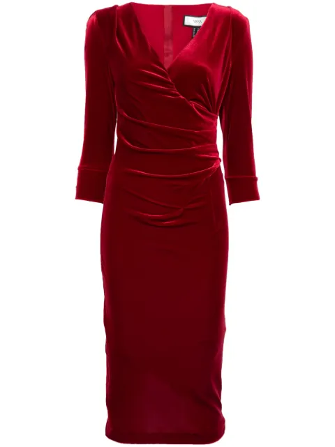 NISSA vestido midi de terciopelo