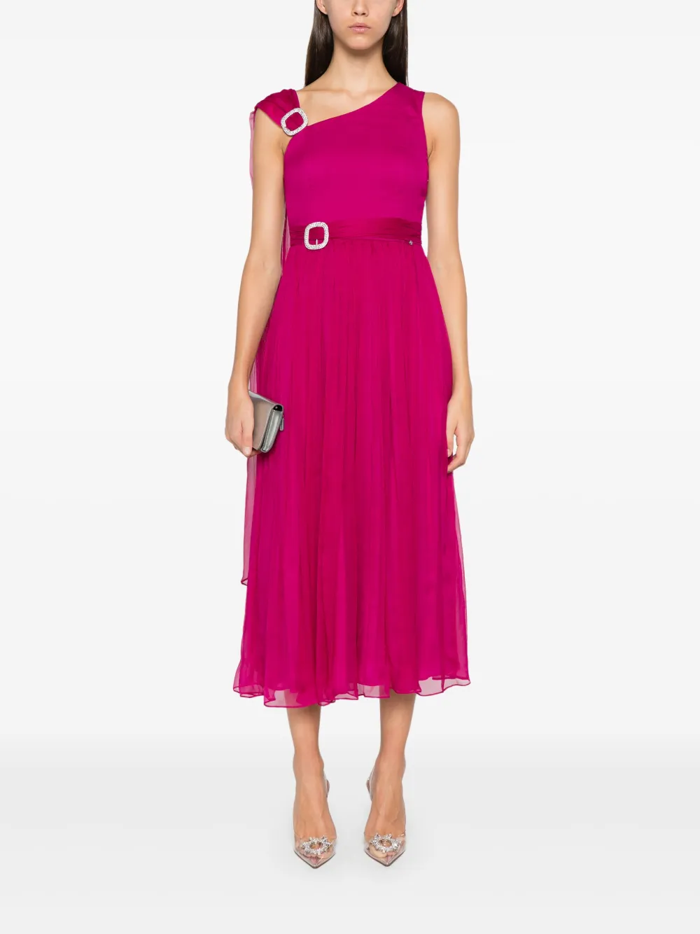 NISSA Maxi-jurk met plooirok - Roze