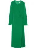 NISSA pleated midi dress - Green