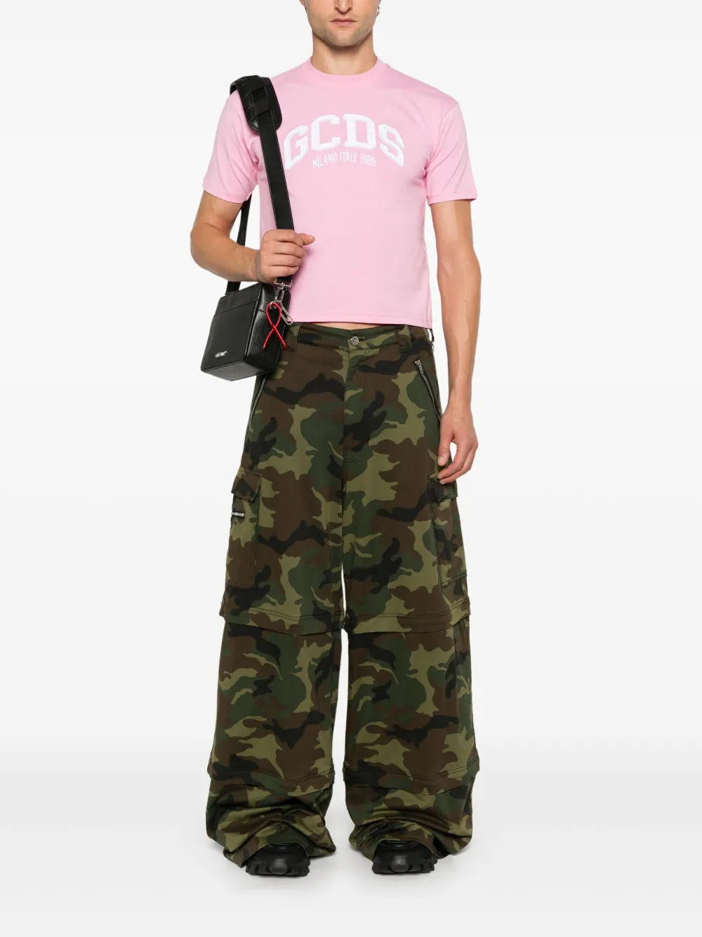 GCDS Lounge T-shirt met logo Roze