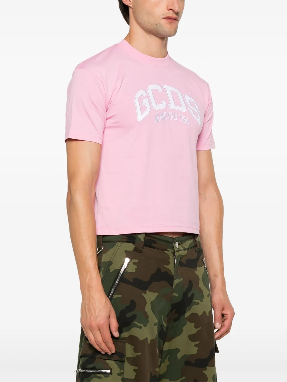 GCDS Lounge T-shirt met logo Roze