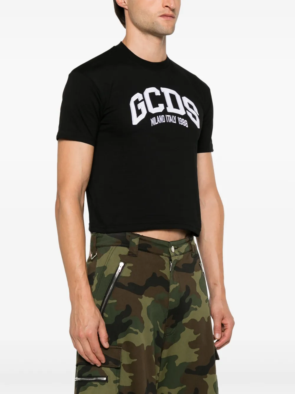GCDS Lounge T-shirt met logo Zwart