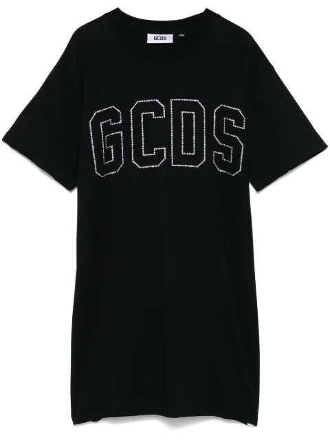 GCDS t-shirt à logo orné de cristaux