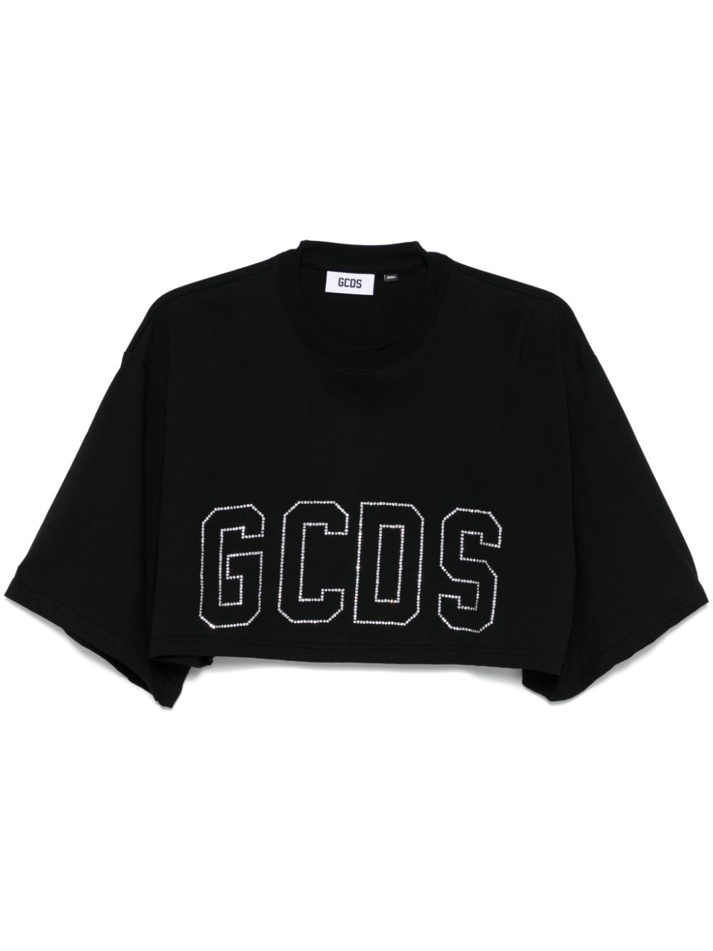 GCDS crystal-logo T-shirt - Black