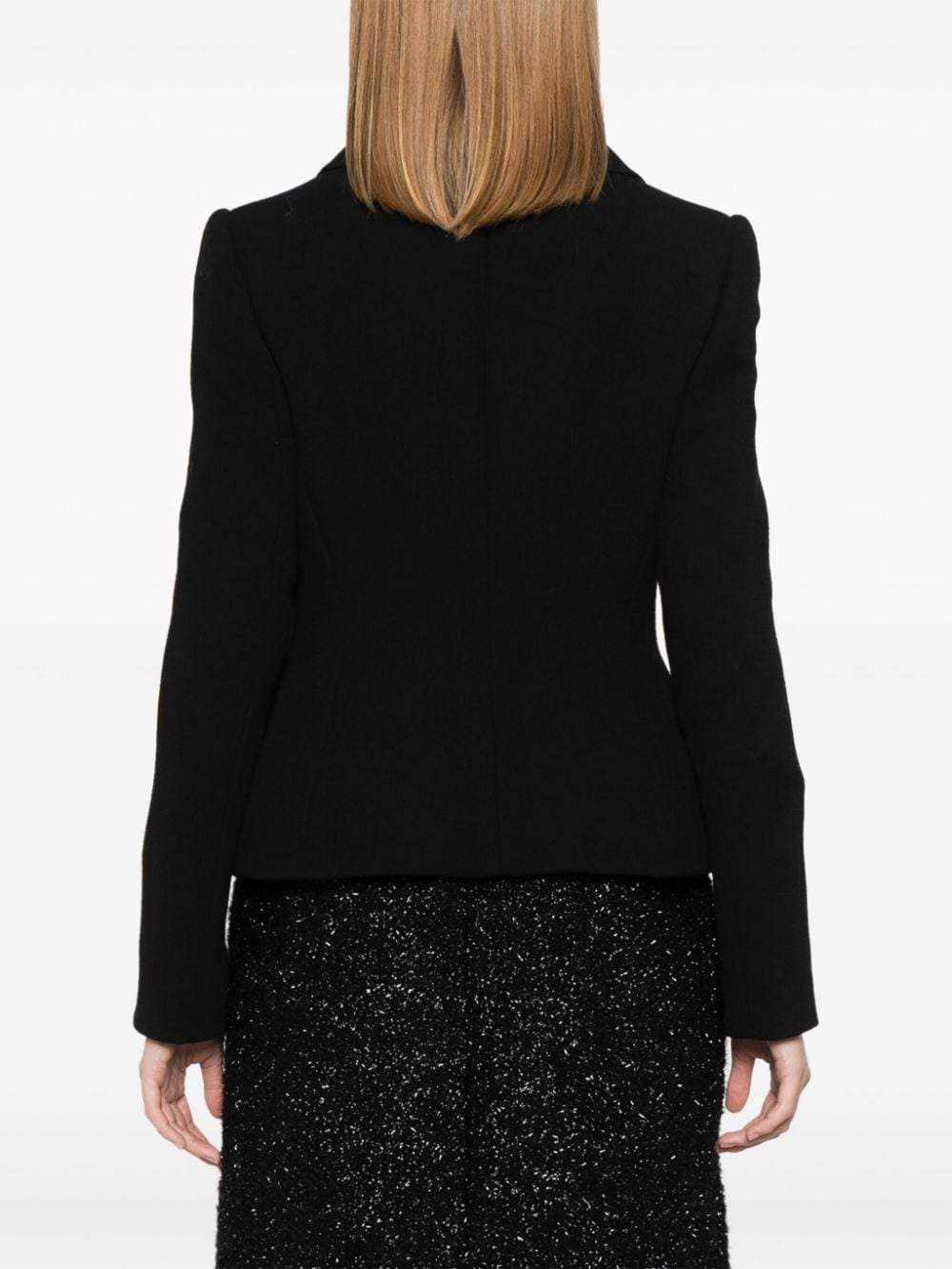 Shop Dolce & Gabbana Crepe Blazer In Black