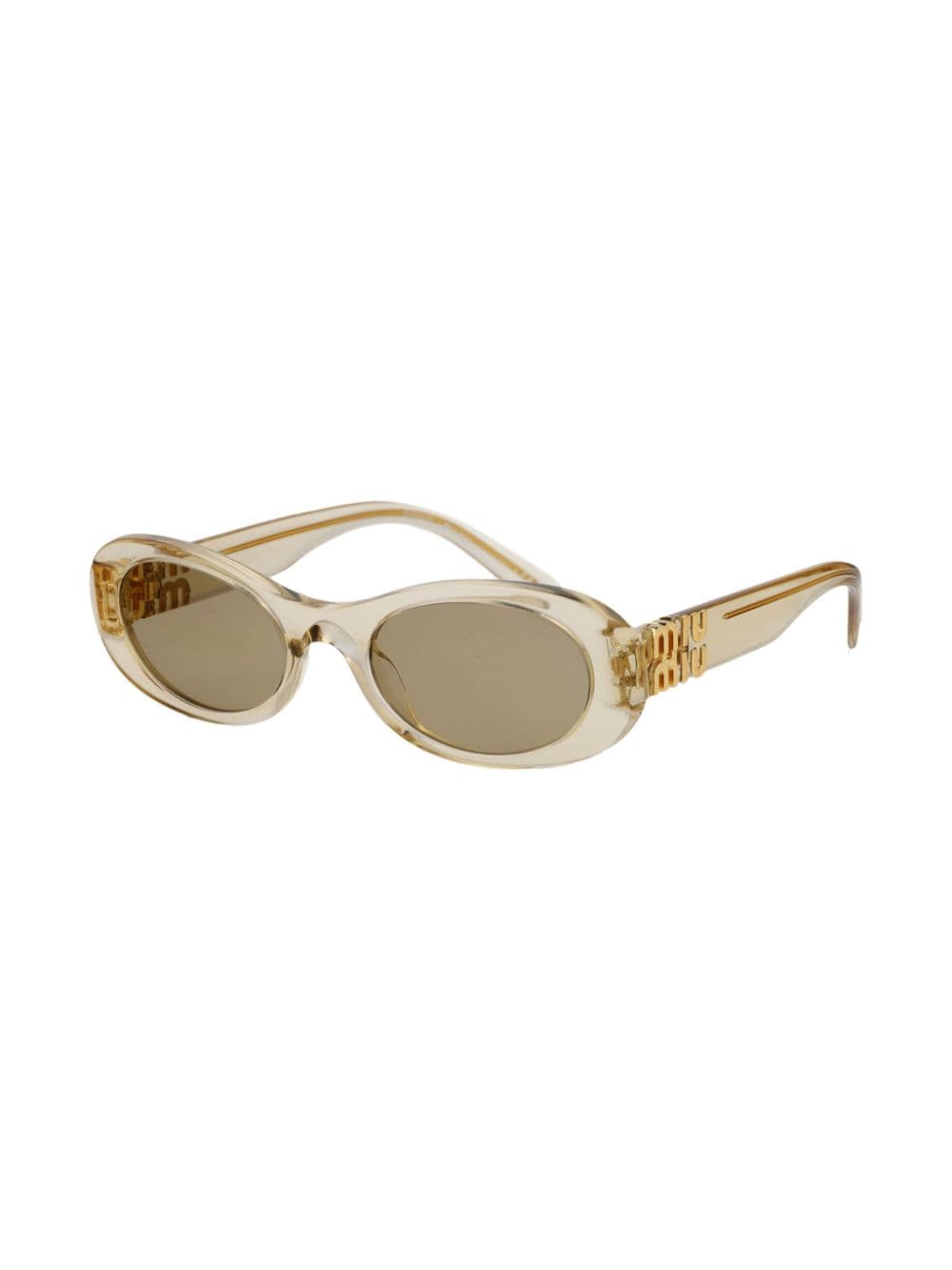 Shop Miu Miu Miu Glimpse Sunglasses In Yellow